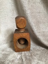 Vintage wooden nut cracker olive wood Treen 