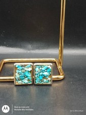 Gold Tone Cufflinks With Jade