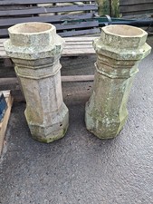 Pair octagonal buff - of, chimney