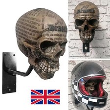 Motorcycle Helmet Holder Rack Wall Mount Hat Stand Display Rack Skull Rack A