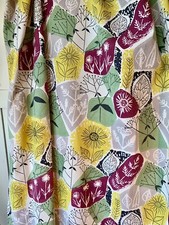 RARE Retro Helianthus MidCentury 50s 60s Bernard Wardle Barkcloth Vintage Fabric