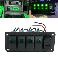 4 Gang 12V LED Green Light