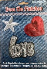 3 Sequin Motif Badges Clothes