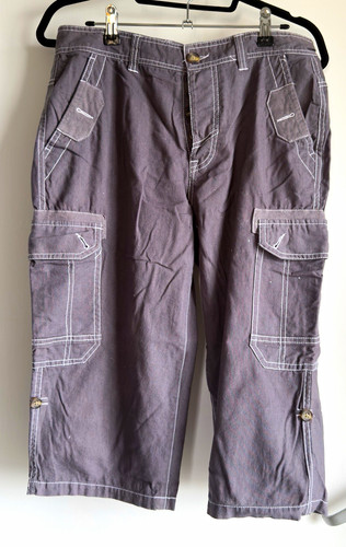 Grey linen cotton cargo - f&f,