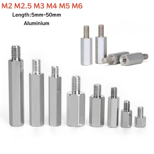 Hex aluminium standoff spacer - aluminium,