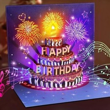Musical birthday cards - 3d,