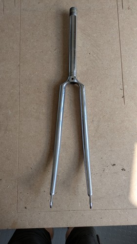 Chromed steel road fork - chromed,