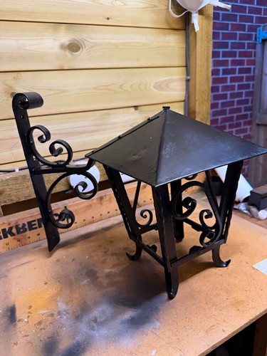 Vintage wrought iron wall - wrought,