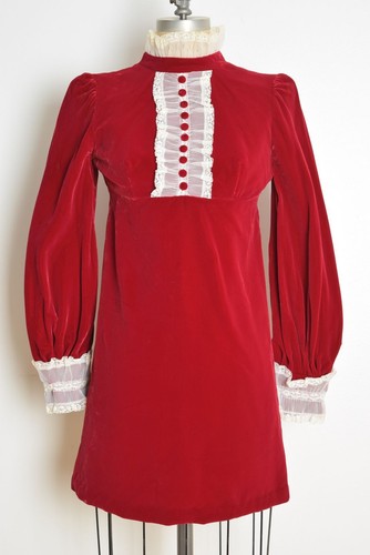 Vintage 60s tuxedo dress red - tuxedo,