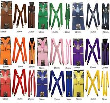 Men's Heavy Duty Strong Grip Metal Clips Braces Suspender Adjustable Trouser