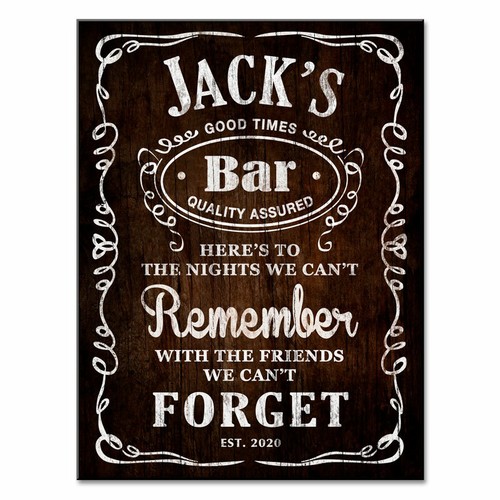Personalised retro style pub - personalised,