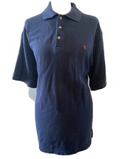MANCHESTER UNITED SIZE MEDIUM M BLUE SPORT CASUAL FOOTBALL POLO SHIRT MAN UTD