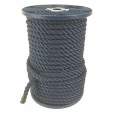 20mm Navy 3 Strand Nylon Rope x 45m On A Reel, Anchor, Boat Mooring, Yacht