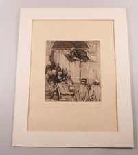 Etching William Strang The Preacher Print Vienna