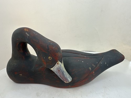 Hand carved wooden duck decoy - hand,