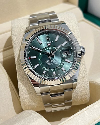 Gents steel white gold rolex - white,