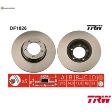 2x BRAKE DISCS DF1826 FOR LDV