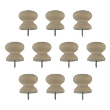 BEECH DRAWER KNOBS WITH INSERT + SCREW HARDWOOD KNOB Wooden Wood Handles Pull