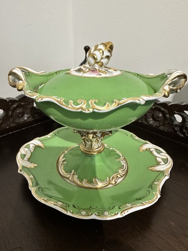 Spode sauce tureen with - spode, cover