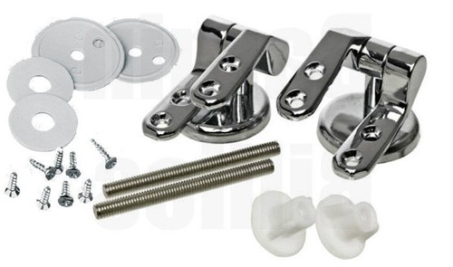 Chrome toilet seat hinges - toilet,