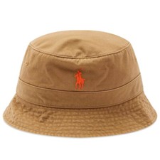 Ralph Lauren Polo Bucket Hat UNISEX Tan Safari Khaki Travel Fisherman's Cap £89