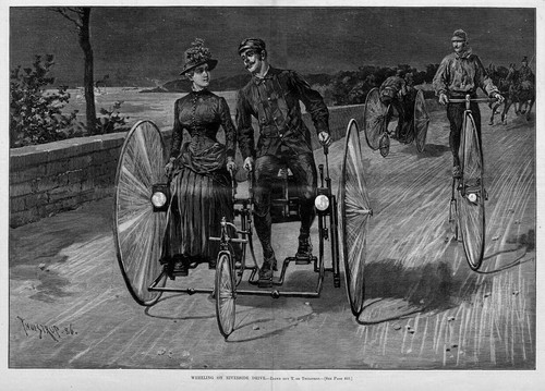 High wheel bicycle tricycle - high,