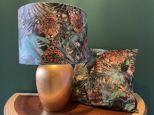 Handmade velvet lamp - , shade