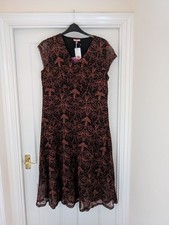 New With Tags Joe Browns Ladies Black and Gold Lace Maxi Dress. Size 20.