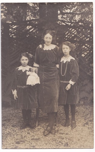 Rppc postcard edwardian girls - postcard,