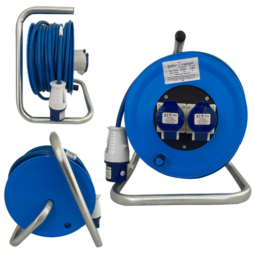 Cable reel 25m gang - cable, socket