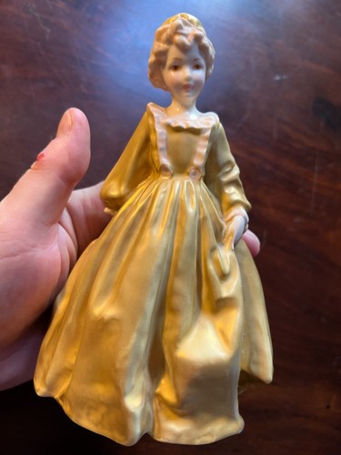 Gold royal worcester figurine - gold,