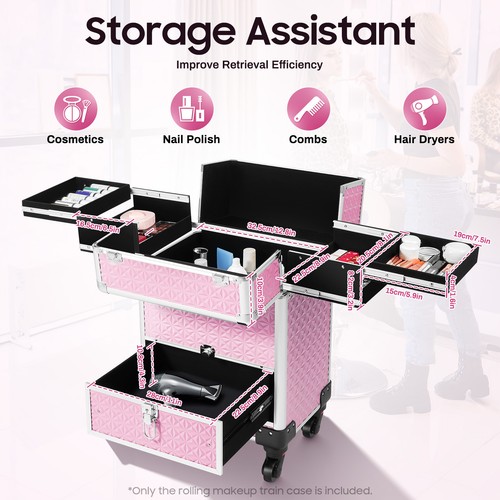 Aluminium hairdressing trolley - aluminium,