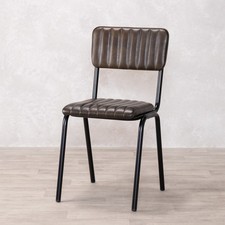 GENUINE LEATHER DINING CHAIR
