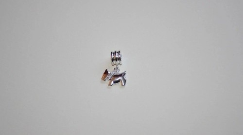 Sterling silver scottie dog - silver,