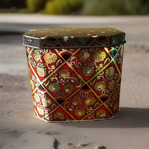 Vintage tea caddy floral - ,