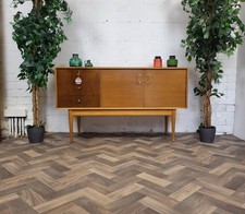 Vintage Mid-Century Uniflex Compact Sideboard Teak & Walnut 1960's Retro MCM