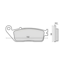 Front brake pads RMS for Honda