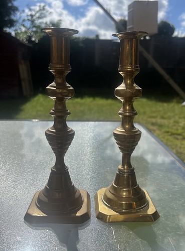 Vintage brass candlesticks - vintage,