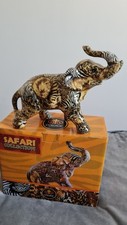 Safari Collage Animal Print Elephant Figurine
