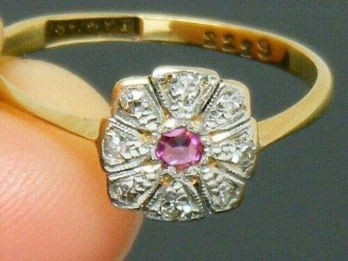 Art deco 18ct gold platinum - art, gold,
