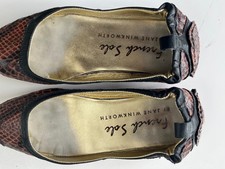 French Sole London, Snakeskin driving/walking Flats S 37