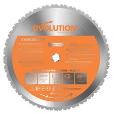 Evolution Circular Saw Blade 355mm 36T Multi Material For Wood Plastic Metal