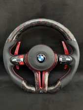 BMW FORGED CARBON FIBRE Steering Wheel RED 5 6 7 Series M5 M6