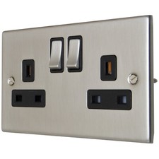 Matt Brushed Chrome Socket 2