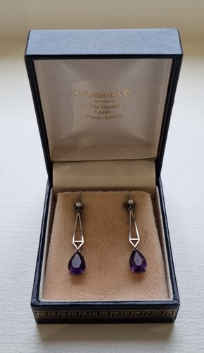 9ct white gold amethyst - , and