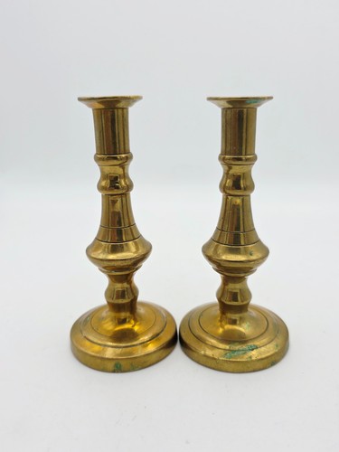 Victorian brass candlesticks - victorian,