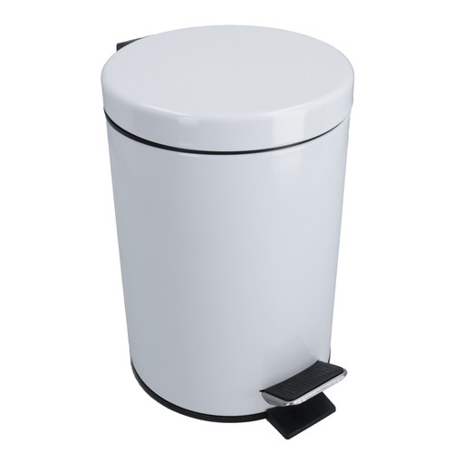 Waste pedal bin white - 3l,