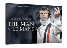 Steve McQueen 30x20 Inch Canvas - 'The Man & Le Mans' Framed Picture Print Art