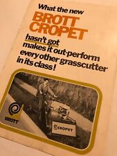 BROTT Cropet GrassCutter Mower Original 1972 Sales Brochure