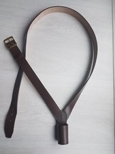 FLAG POLE HOLDER CROSS CARRIER BROWN LEATHER PARADE Military ARMY Masonic B New